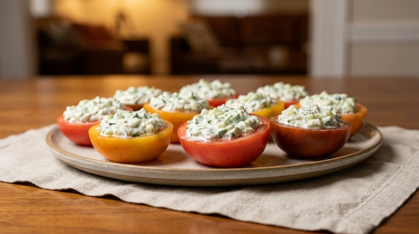 Fini les tomates farcies cuites au four pendant des heures : en pleine canicule, cette version crue et froide se prépare en quelques minutes