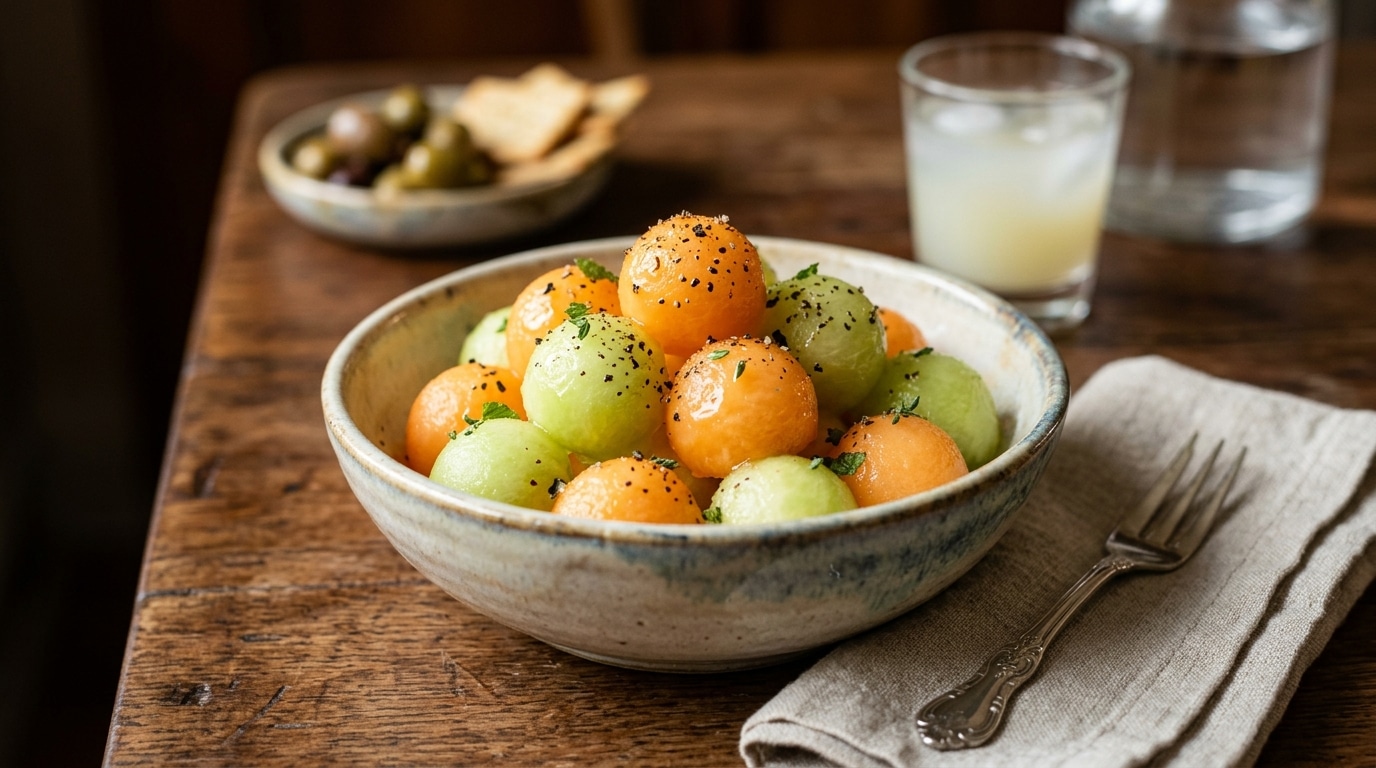 J’ai creusé mon melon en petites billes juste pour tester : mes invités ont abandonné les olives en cinq minutes