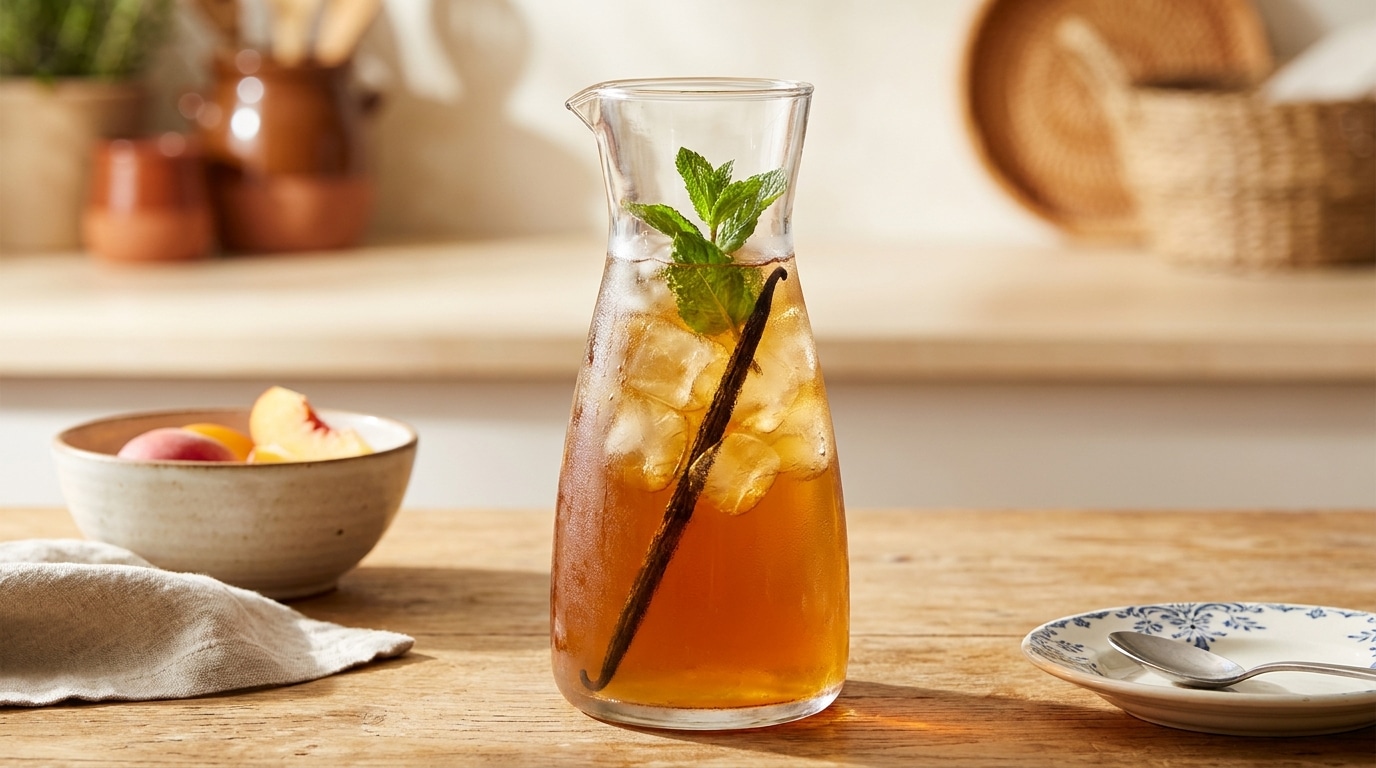 J’ai jeté deux pêches trop mûres dans le mixeur pour sauver mon thé glacé : la carafe n’a pas passé le goûter