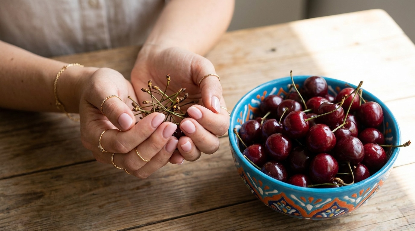 J’ai mis mes queues de cerise de côté juste par curiosité : depuis, je ne remplis plus ma poubelle de la même façon
