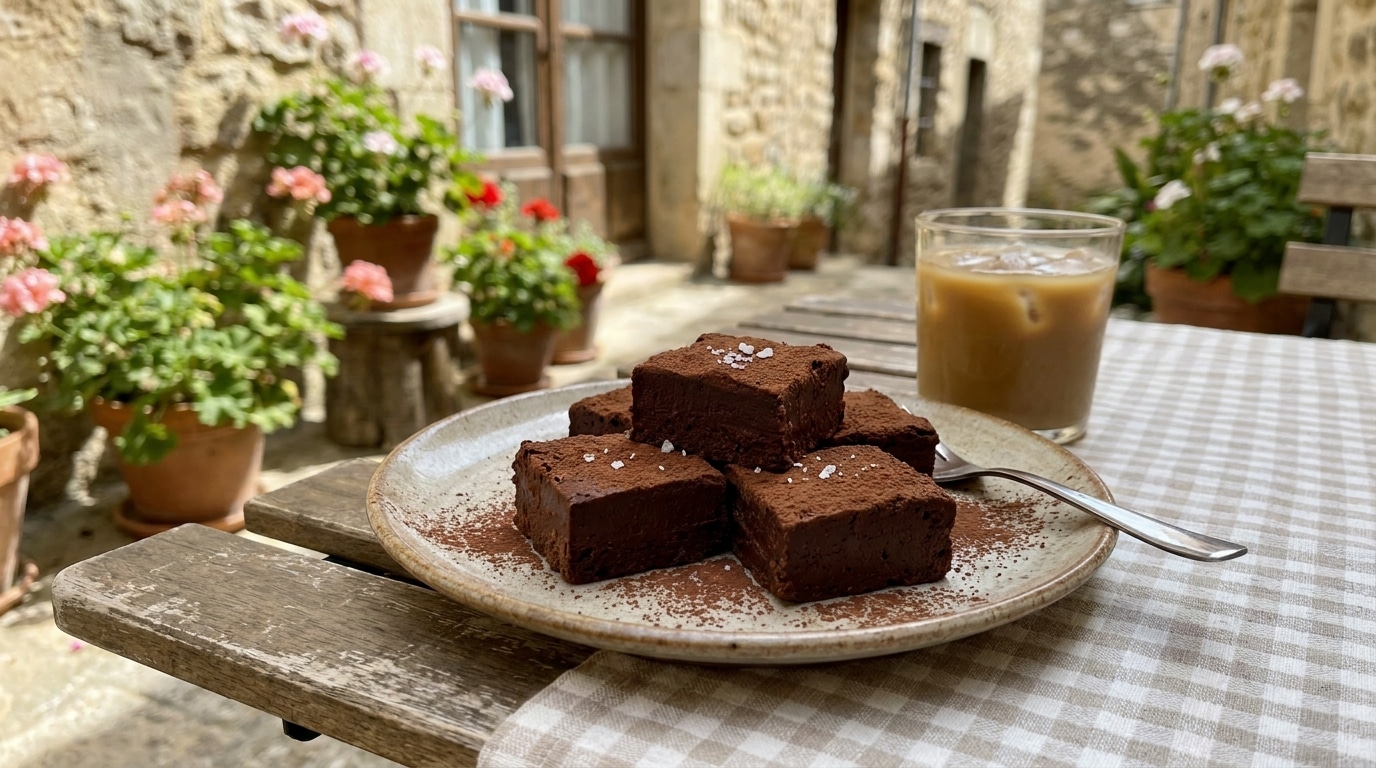 J’ai préparé ce brownie au chocolat sans allumer le four juste pour tester : mes invités m’ont demandé le nom de ma pâtisserie