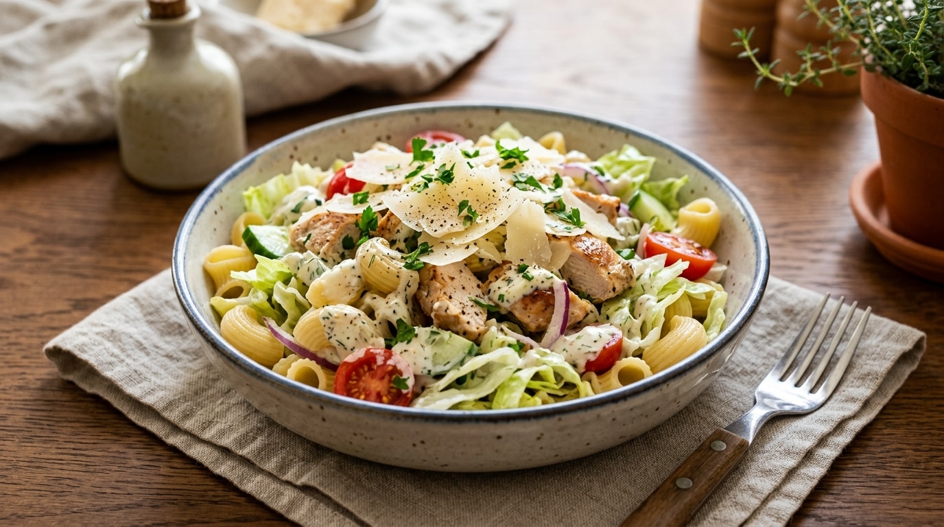 J’ai préparé ma salade de pâtes au poulet sans une goutte de mayonnaise : ce qui remplace la sauce a bluffé toute la table