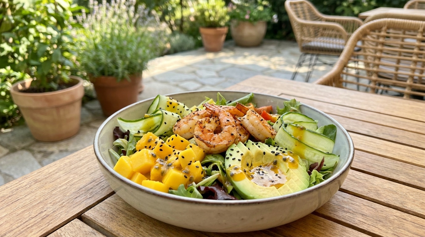 J’ai préparé ma salade mangue-avocat-crevettes comme d’habitude : le jour où j’ai changé une seule chose dans la vinaigrette, tout le monde a redemandé