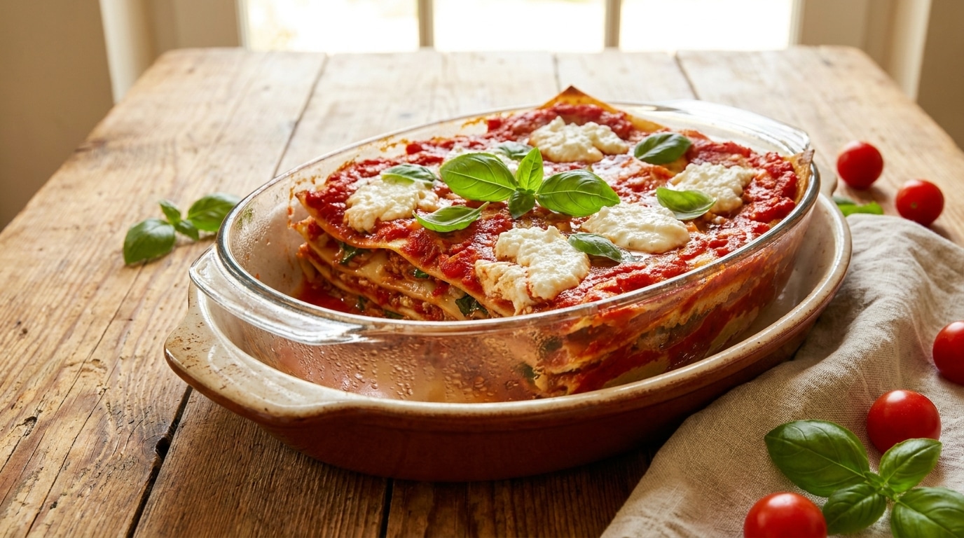 J’ai servi mes lasagnes glacées au frigo juste pour tester en pleine chaleur : au premier coup de fourchette, j’ai compris ce que le four gâchait chaque été