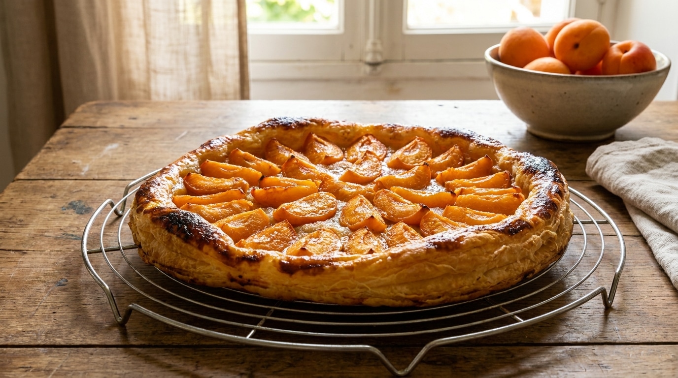 J’ai toujours servi ma tarte aux abricots à peine sortie du four : le jour où je l’ai laissée tiédir, j’ai compris pourquoi elle était bien meilleure