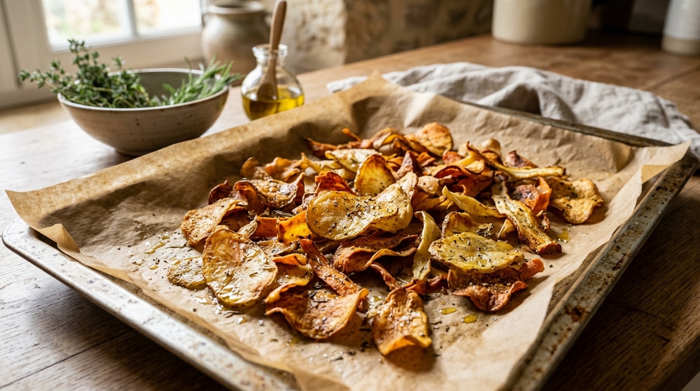 Je jetais mes épluchures de légumes après chaque repas : le jour où un chef m’a montré ce qu’il en fait avec un filet d’huile, j’ai compris ce que je gaspillais