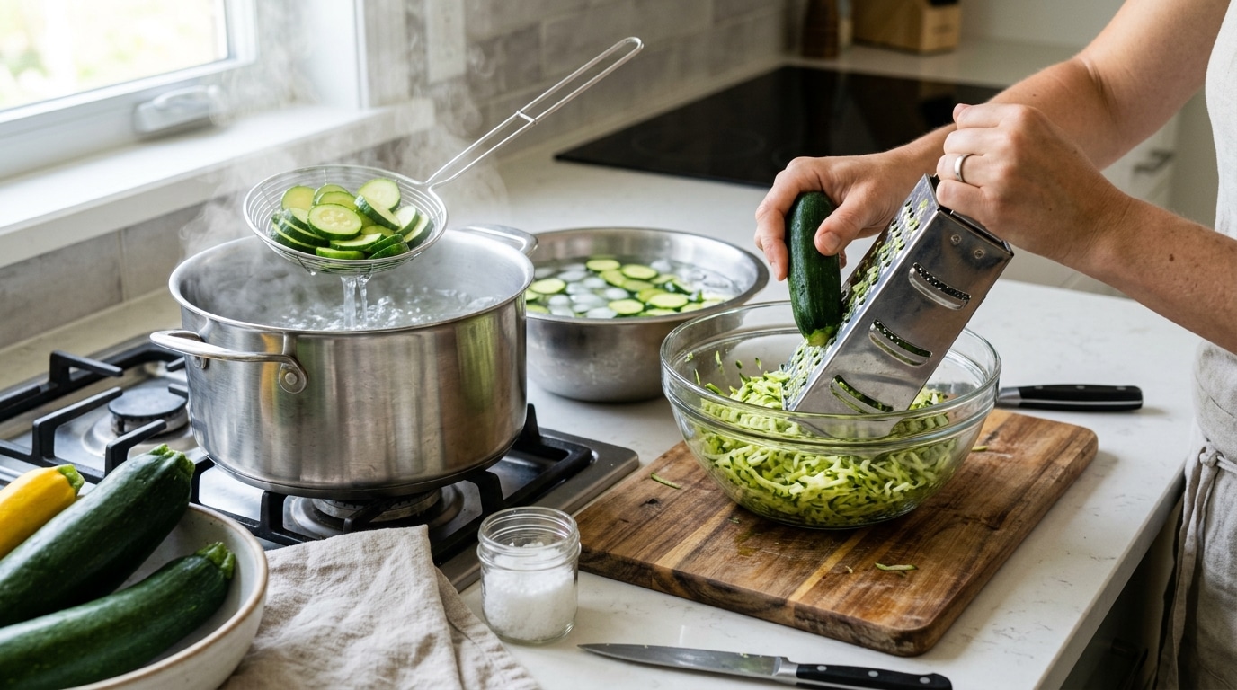Je laissais pourrir la moitié de mes courgettes chaque été : une maraîchère m’a montré ce qu’elle fait avant de les mettre au congélateur