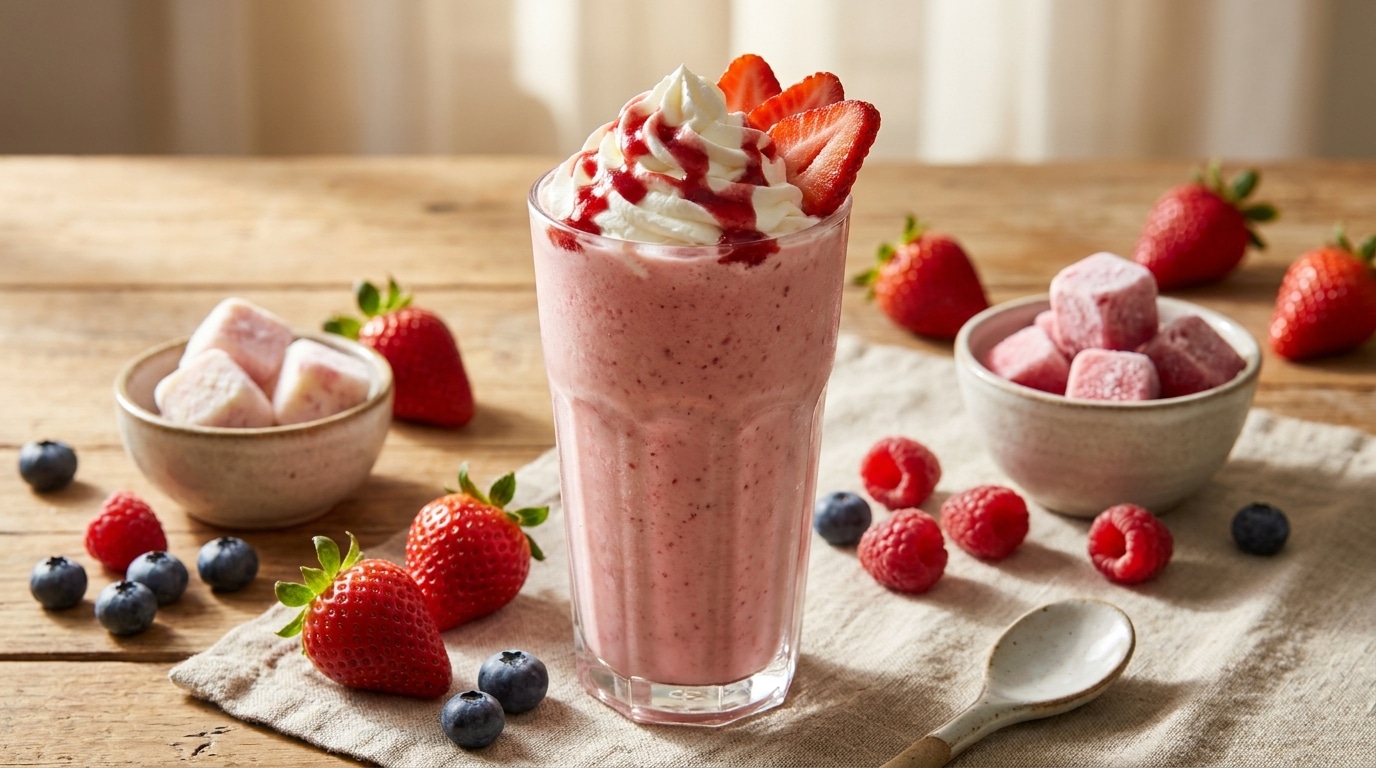Ma fille réclamait des milkshakes fraise du fast-food tout l’été : depuis que j’ai testé ce geste tout simple au congélateur, elle n’en veut plus