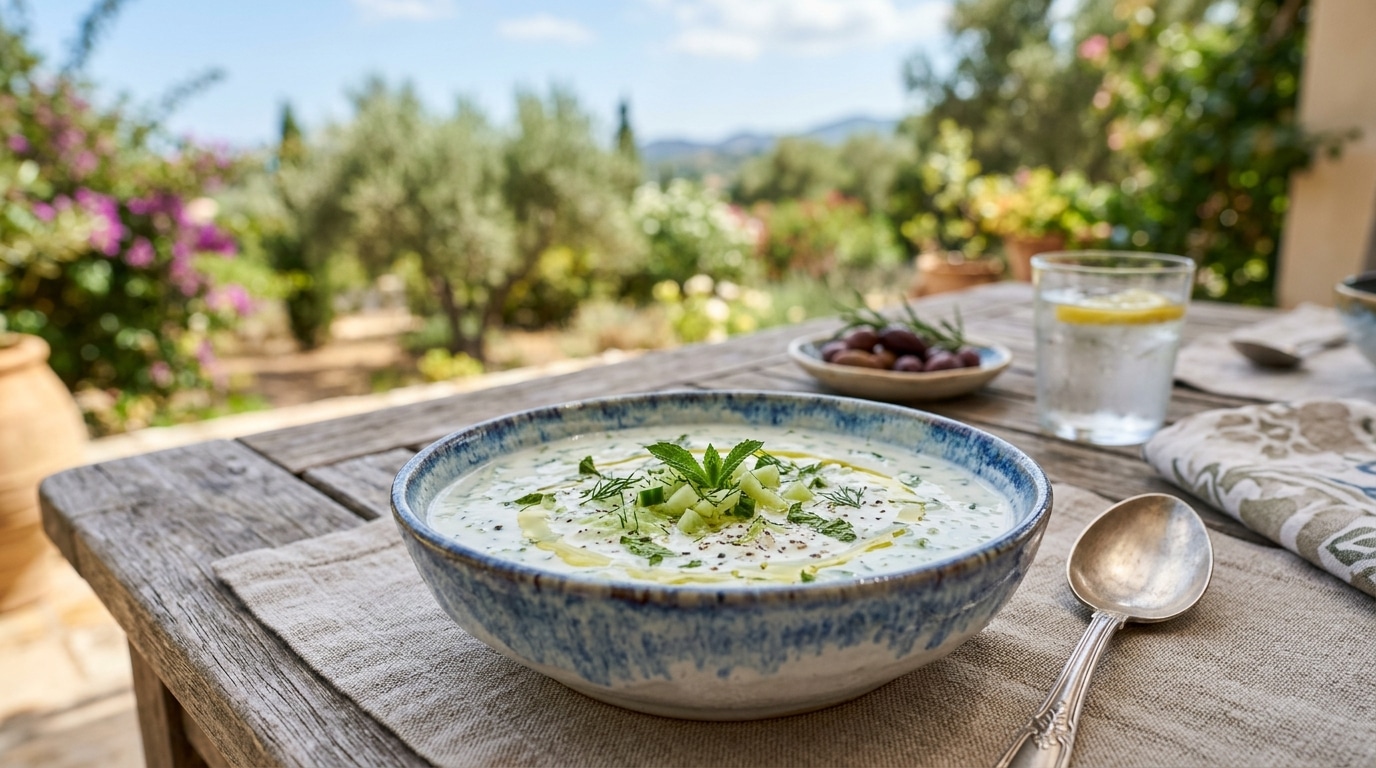 Fini le gaspacho de tomate quand il fait 35° : cette entrée grecque glacée se prépare en 10 minutes sans cuisson