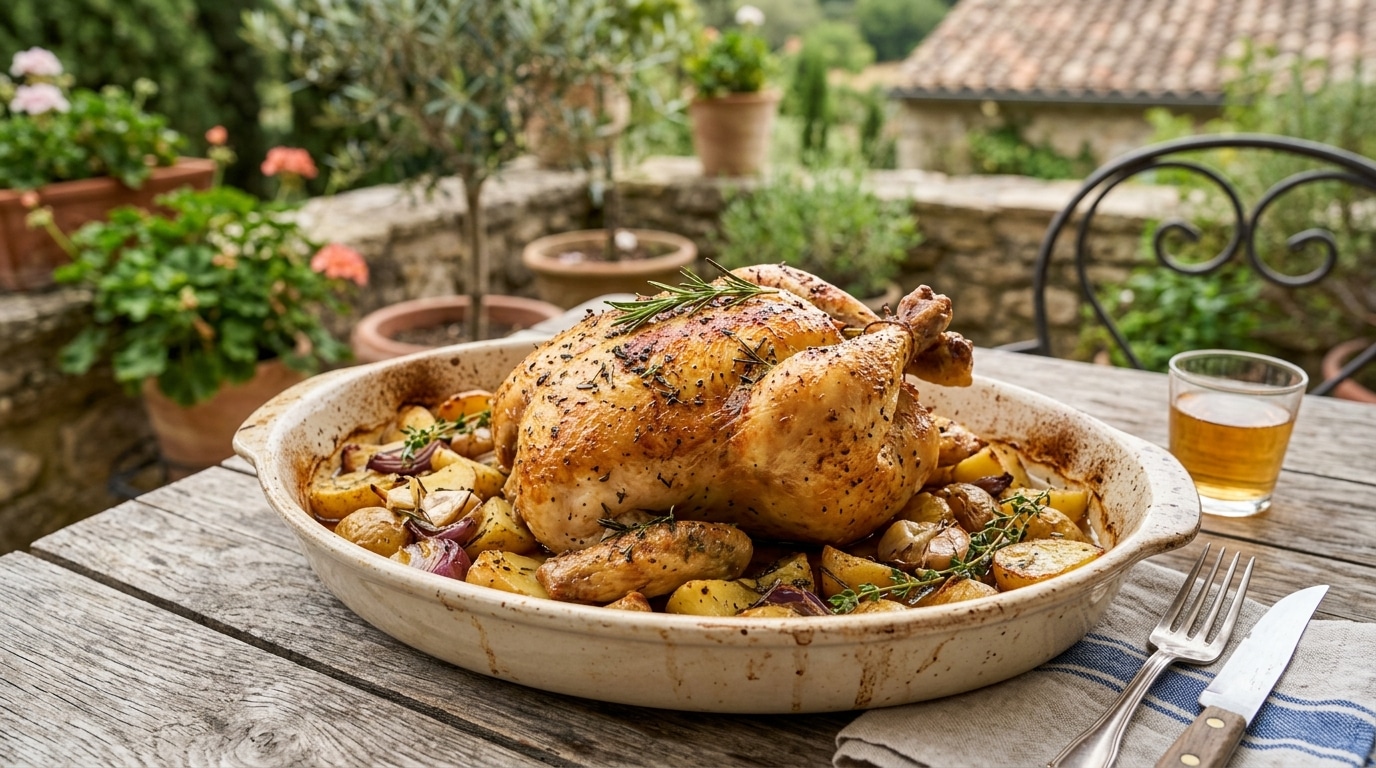 J’ai glissé mes pommes de terre crues sous mon poulet juste pour gagner du temps : à la sortie du four, personne n’a laissé une miette