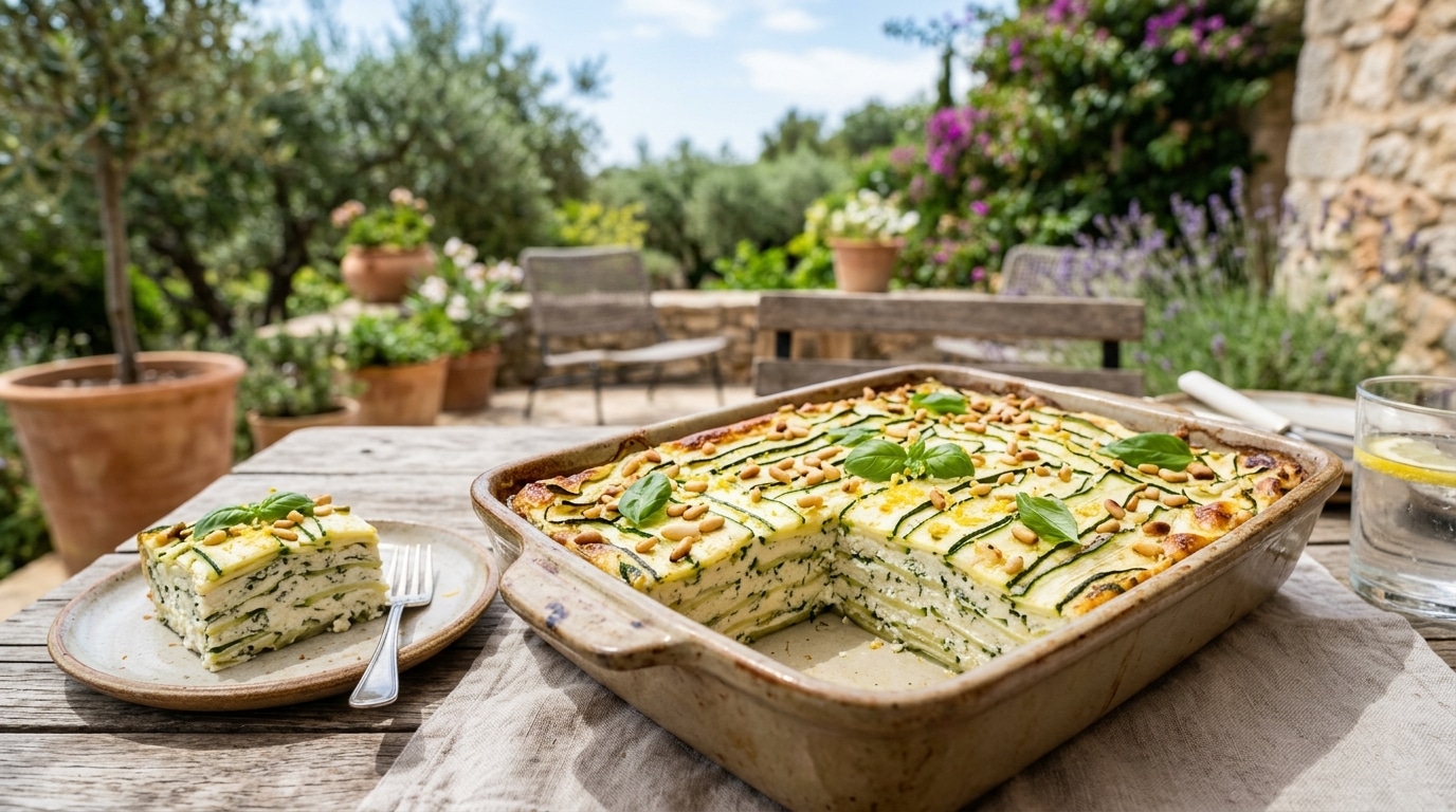 J’ai monté mes courgettes en couches avec de la ricotta juste pour tester : mes invités ont cherché le plat à gratin