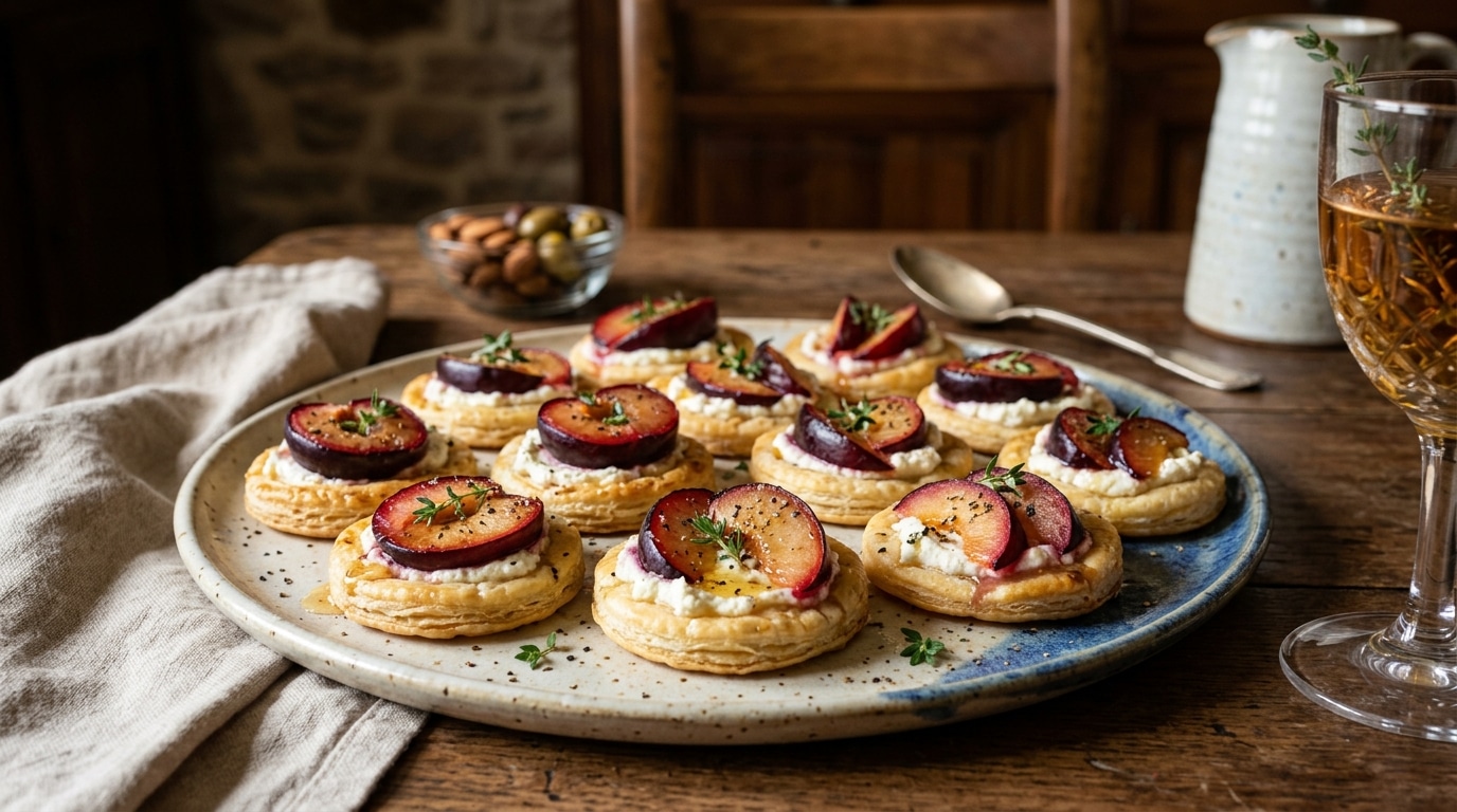 J’ai posé des prunes sur de la pâte feuilletée juste pour tester : mes invités ont cru que ça venait d’un traiteur