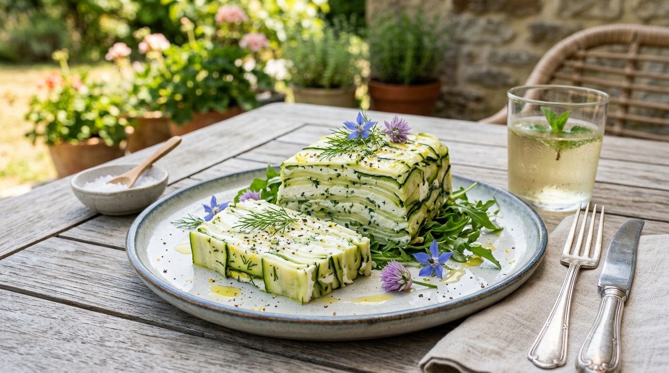 J’ai préparé ma terrine de courgettes au chèvre la veille au soir : ce que j’ai démoulé le lendemain a surpris tout le monde