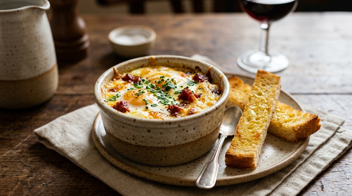 J’ai servi des œufs cocotte au chorizo et au parmesan un dimanche soir : depuis, on m’en réclame toutes les semaines