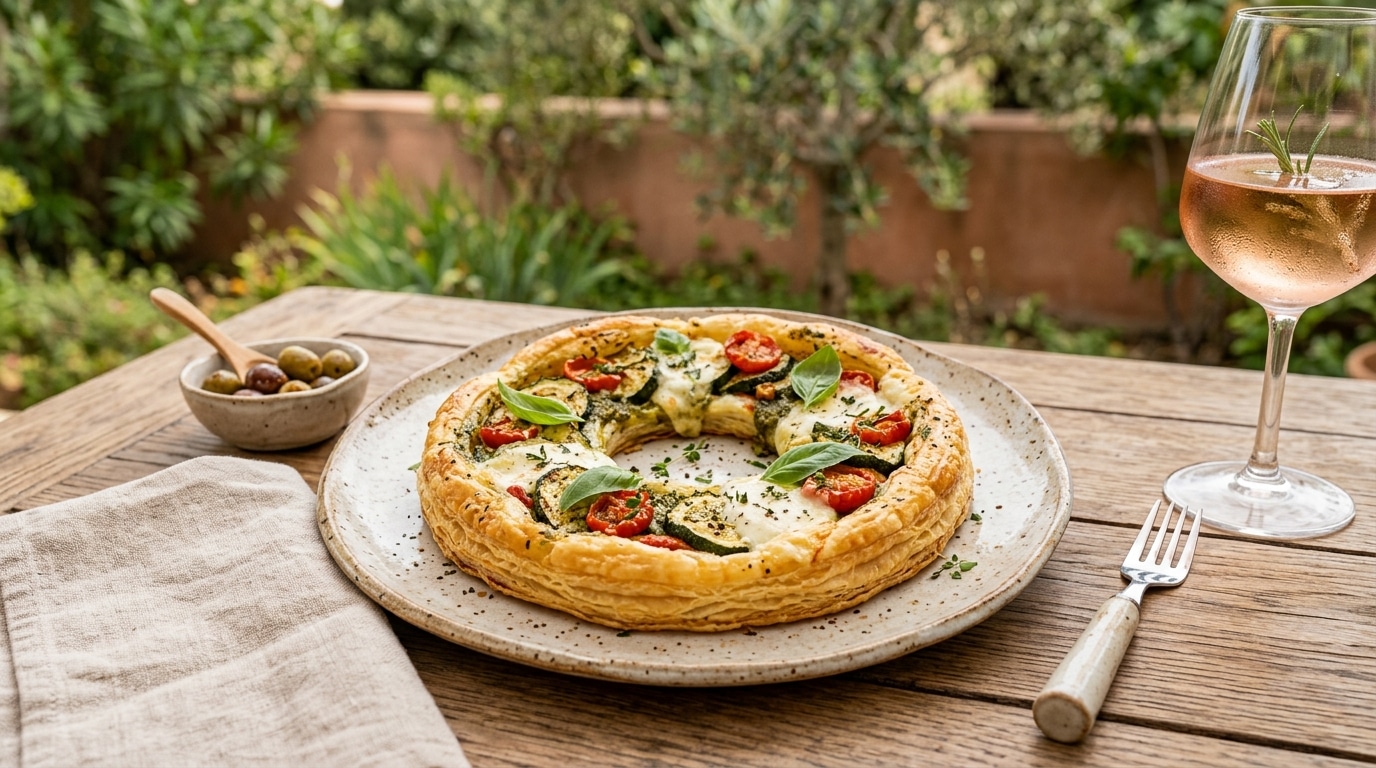 « Je n’apporte plus de chips ni de cacahuètes à l’apéro » : cette tarte dorée aux courgettes et à la mozzarella suffit