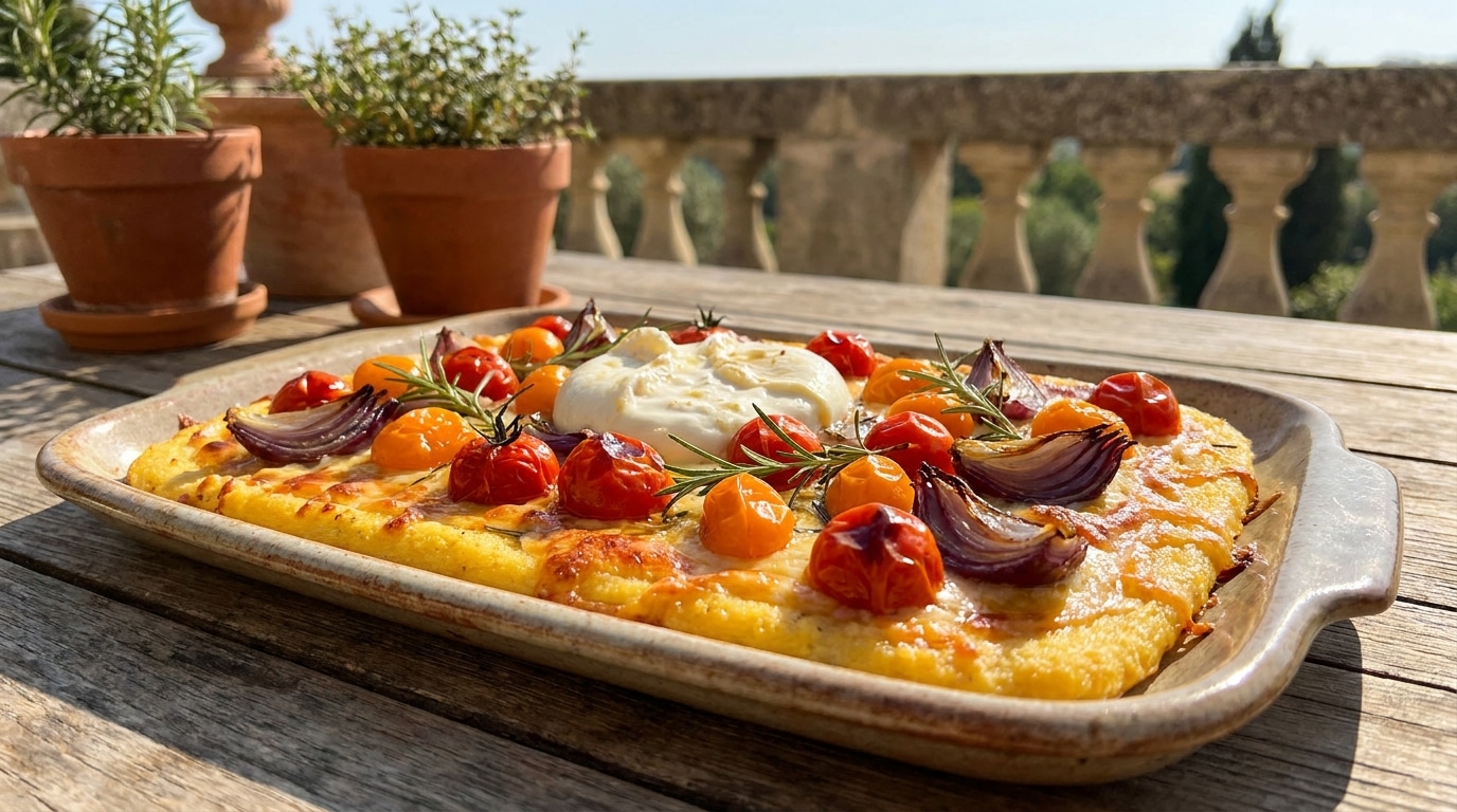 On s’obstine tous à remuer la polenta vingt minutes à la casserole, alors que ce plat d’été se prépare entièrement au four