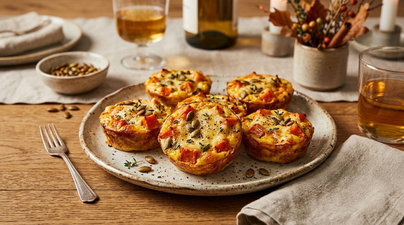 J’ai zappé la pâte de mes mini quiches au potimarron juste pour gagner du temps : mes invités ont réclamé la recette avant la fin de l’apéritif