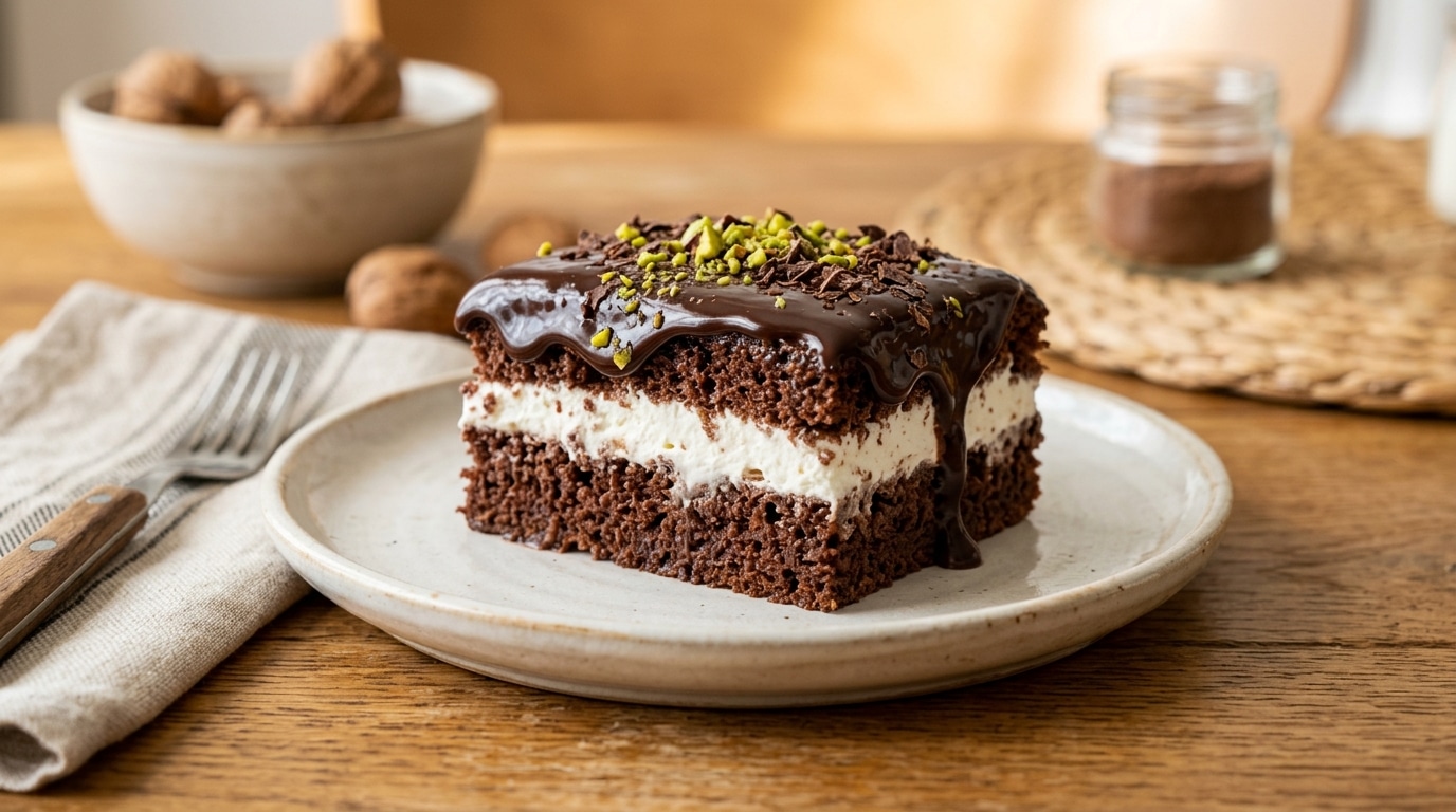 Ma collègue turque superpose trois couches dans son gâteau au cacao et ce n’est pas pour le décorer