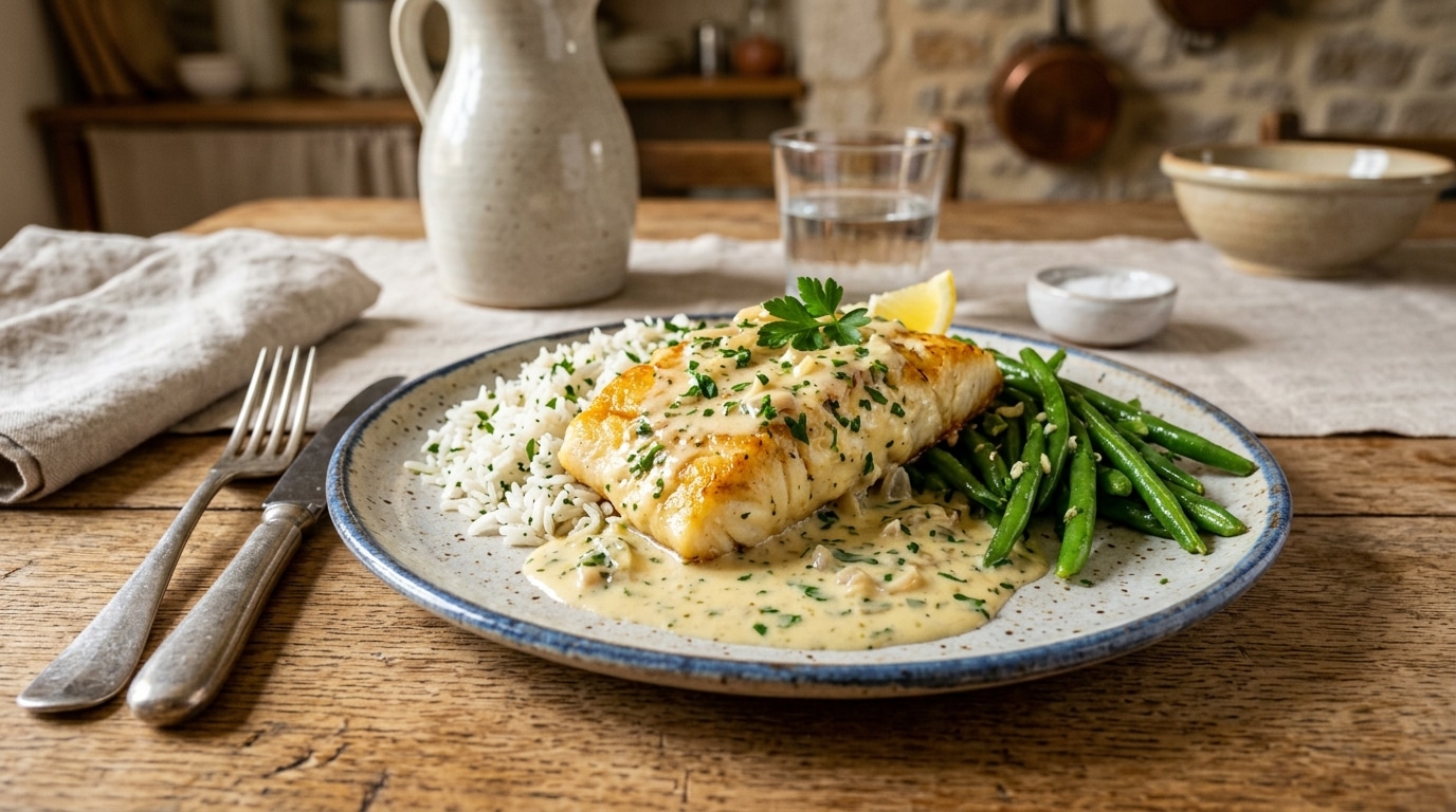 Ma sœur ne cuisine jamais son cabillaud sans faire fondre autre chose dans la poêle avant, et ce n’est pas du beurre